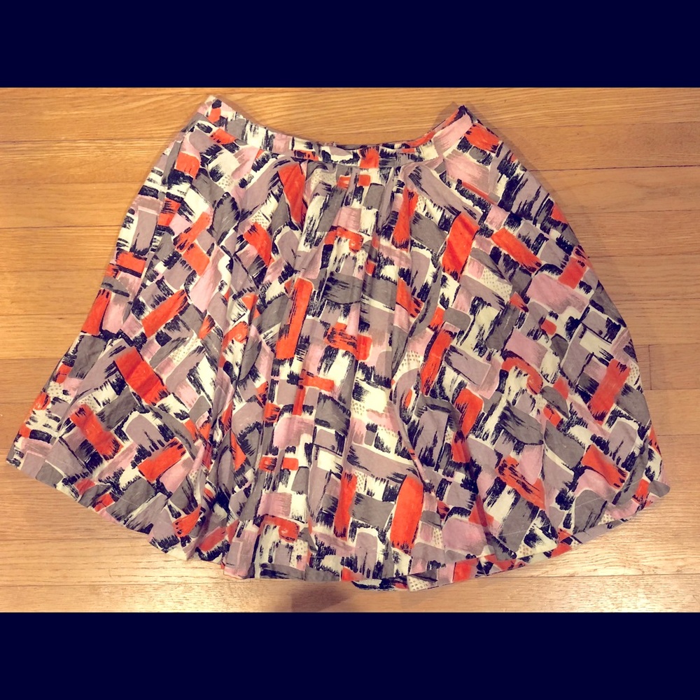 Anthropologie printed skirt